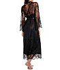 In Bloom By Jonquil Allover Lace 3/4 Sleeve Long Coordinating Robe - Image 2