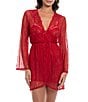 In Bloom By Jonquil Allover Lace Long V-Neck Sleeve Robe - Image 1