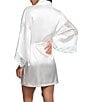In Bloom By Jonquil Bridal 3/4 Sleeve Satin Coordinating Short Robe - Image 2