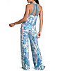 Color:Blue - Image 2 - Brushed Knit Paisley Tile Cami & Pant Pajama Set