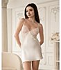 In Bloom by Jonquil Lace & Satin A-Line Chemise, Color:Ivory - Image 4