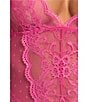 In Bloom by Jonquil In Bloom By Jonquil Lace Up & Mesh Teddy, Color:Hot Pink - Image 3