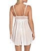 Color:Ivory - Image 2 - Laura Sheer Chiffon & Lace Chemise