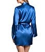 In Bloom By Jonquil Long Sleeve Satin Short Tie Front Robe - Image 2