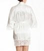 Color:Ivory - Image 2 - Satin & Lace Bridal Robe
