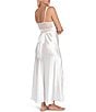 Color:Ivory - Image 2 - Satin & Lace Long Nightgown
