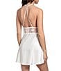 In Bloom by Jonquil In Bloom By Jonquil Satin & Two-Tone Lace Halter Neck Chemise, Color:Ivory - Image 2