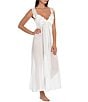 In Bloom by Jonquil Sheer Chiffon & Satin Sweetheart Neck Long Gown, Color:Ivory - Image 1