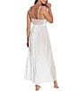 Color:Ivory - Image 2 - Sheer Chiffon & Satin Sweetheart Neck Long Gown