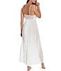 In Bloom by Jonquil Sheer Chiffon & Satin Sweetheart Neck Long Gown, Color:Ivory - Image 2