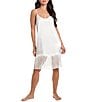 Color:Ivory - Image 1 - In Bloom By Jonquil Sleeveless Scoop Neck Fringe Satin Chemise