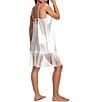 Color:Ivory - Image 2 - In Bloom By Jonquil Sleeveless Scoop Neck Fringe Satin Chemise