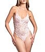 In Bloom by Jonquil Sleeveless V-Neck Lace Bridal Teddy - Image 1