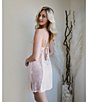 In Bloom By Jonquil Sleeveless V-Neck Solid Textured Satin & Lace Side Panel Coordinating Chemise - Image 6