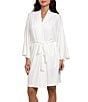 In Bloom By Jonquil Solid Jersey Knit Long Sleeve Coordinating Short Bridal Robe - Image 1