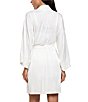 In Bloom By Jonquil Solid Jersey Knit Long Sleeve Coordinating Short Bridal Robe - Image 2