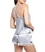 In Bloom by Jonquil Solid Satin Lace Sleeveless Shorty Pajama Set - Image 4
