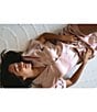 Color:Rose Gold - Image 3 - Solid Satin Notch Collar Shorty Pajama Set