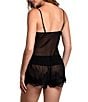 In Bloom By Jonquil Solid Sleeveless V-Neck Chiffon Cami & Shorty Lace Pajama Set - Image 2