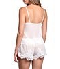 In Bloom by Jonquil Solid Sleeveless V-Neck Chiffon Cami & Shorty Lace Pajama Set - Image 2