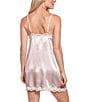 In Bloom by Jonquil In Bloom By Jonquil Stripe Print Sleeveless V-Neck Coordinating Satin Chemise, Color:Ivory/Pink Stripe - Image 2