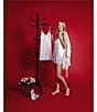 In Bloom by Jonquil In Bloom By Jonquil Stripe Print Sleeveless V-Neck Coordinating Satin Chemise, Color:Ivory/Pink Stripe - Image 3