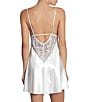Color:Ivory - Image 2 - Two-Tone Lace A-Line V-back Chemise