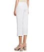 Intro Aimee Solid Suave Knit Straight Leg Tummy Control Coconut Button Hem Pull-On Pants - Image 4