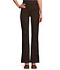Intro Bella Double Knit Ponte Slimming Waist Pull-On Boot Leg Pants, Color:Espresso - Image 1