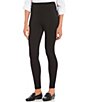Color:Ebony Black - Image 1 - Bella Solid Double Knit Slim Her Leggings