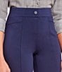 Intro Bella Solid Double Knit Slim Her Straight Leg Pants - Image 3
