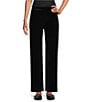 Intro Britt Velvet Wide-Leg Pull-On Pants, Color:Ebony Black - Image 1