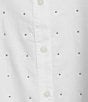 Intro Crystal Embellished Front Long Roll-Tab Sleeve Button-Front Shirt, Color:Bright White - Image 6