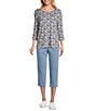 Intro Dahlia Freedom Denim Pull-On Capri Pants - Image 3