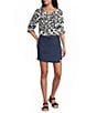 Intro Dahlia Solid Denim Wrap Skort - Image 3