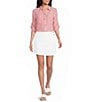 Intro Dahlia Solid Denim Wrap Skort - Image 3
