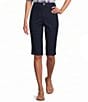 Intro Dahlia Solid Pull-On Skimmer Denim Shorts - Image 1