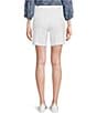 Color:Bright White - Image 2 - Daisy High Waisted Stretch Denim Pull-On Shorts