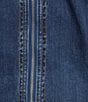 Intro Denim Contrast Stitched Point Collar Long Sleeve Zip Front Jacket - Image 4