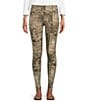 Color:Sand Distress - Image 1 - Distressed Print Love the Fit Tummy Control Leggings