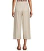 Intro Elara Embroidered Hem Drawstring Tie Pull-On Capri Pants - Image 2
