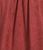 Intro Faux Suede Split V-Neck 3/4 Ruffle Bell Sleeve Top - Image 4