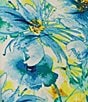 Color:Celestial Floral Print - Image 4 - Floral Print Scoop Neck 3/4 Sleeve Pleated Back High-Low Hem Legging Tee Shirt