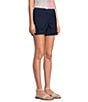 Color:Ink - Image 3 - Kathy Stretch Poplin Pull-On Roll Up Hem Relaxed Short