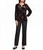 Intro Kayla Knit Faux Suede Straight Leg Pull-On Pants - Image 3