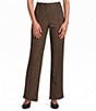Intro Kayla Knit Faux Suede Straight Leg Pull-On Pants - Image 5