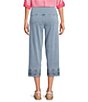 Intro Knit Denim Wash Schiffli Hem Pull-On Pants - Image 2