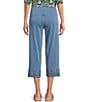 Intro Knit Denim Wash Schiffli Hem Pull-On Pants - Image 6