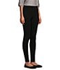 Intro Knit Straight Leg Pull-On Tummy Control Cargo Leggings, Color:Ebony Black - Image 3