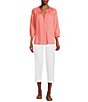 Color:Bright White - Image 3 - Laura Breeze Stretch Ponte High Waisted Tummy Control Slim Straight Pants